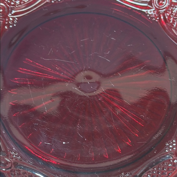 Avon Cape Cod Red Glass Dinnerware 7 1/4” - Picture 3 of 12